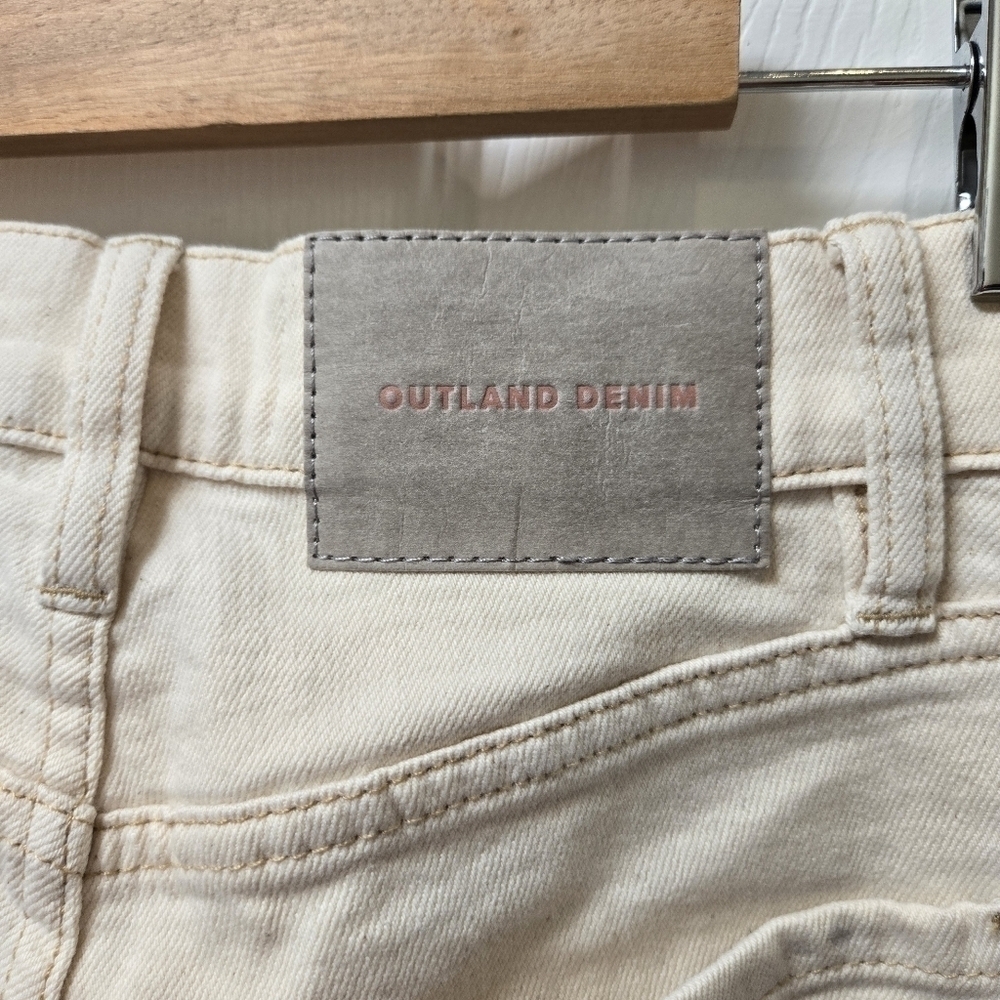 Outland Denim Lucy Relaxed Skinny High Rise Jean Ecru - Picture 8 of 10